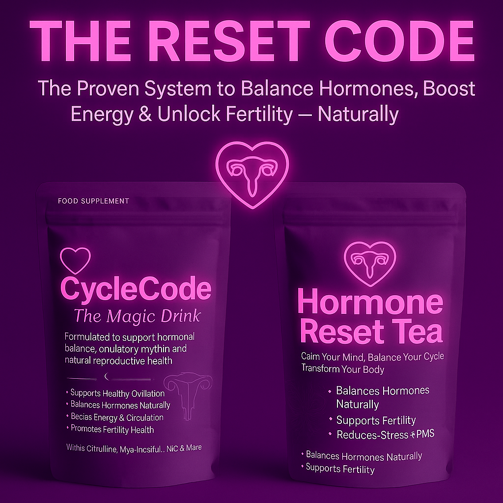 The Full PCOS Magic Set – CycleCode:The Magic Drink + HormoneCode Tea + PCOS Revolution Program