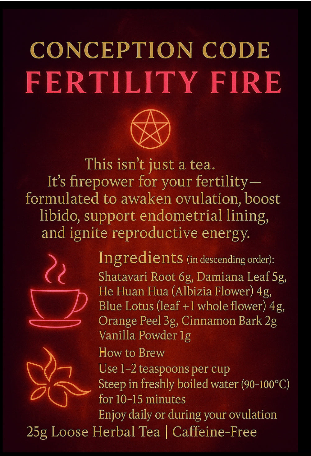 Fertility Fire | The First Tea That Helps You Get Pregnant | Made to make babies.