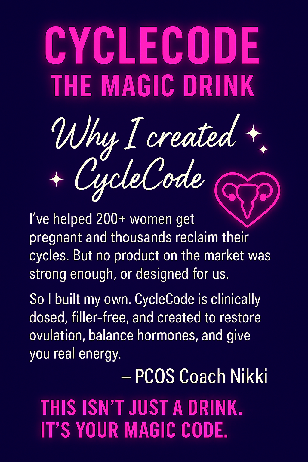 The Full PCOS Magic Set – CycleCode:The Magic Drink + HormoneCode Tea + PCOS Revolution Program