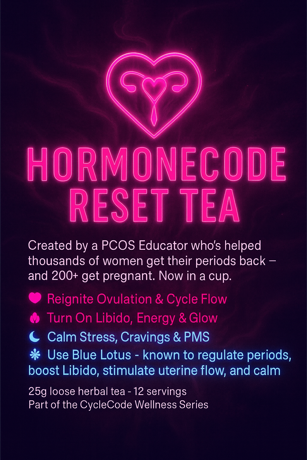 HORMONECODE™ Reset Tea for PCOS | Boost Periods, Ovulation, Fertility & Libido