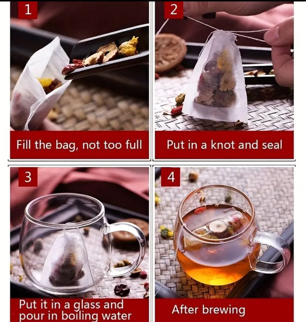Reusable Tea Bags (12-Pack) Perfect Add-On for HormoneCode™ Teas