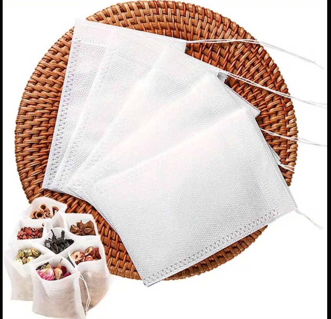 Reusable Tea Bags (12-Pack) Perfect Add-On for HormoneCode™ Teas