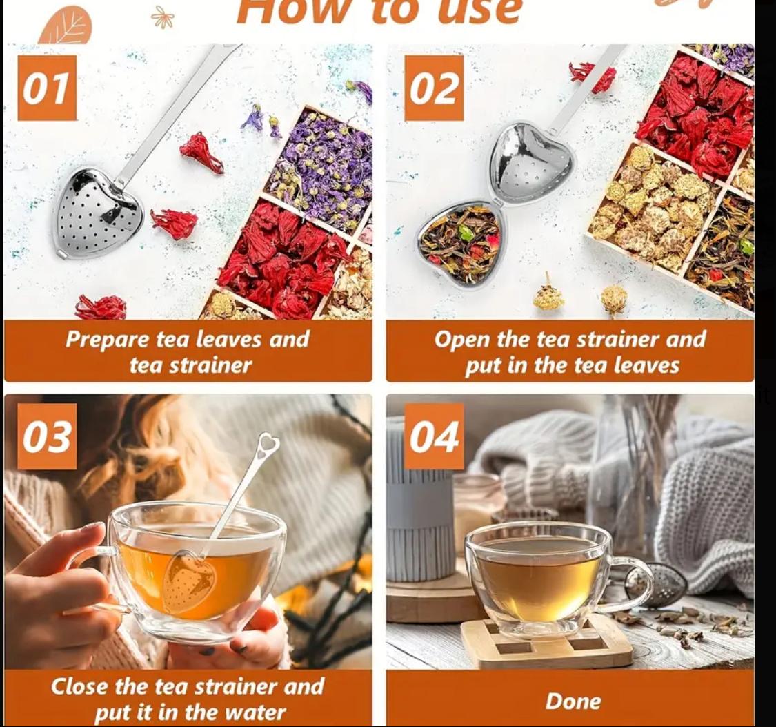 Heart Shaped Tea Strainer