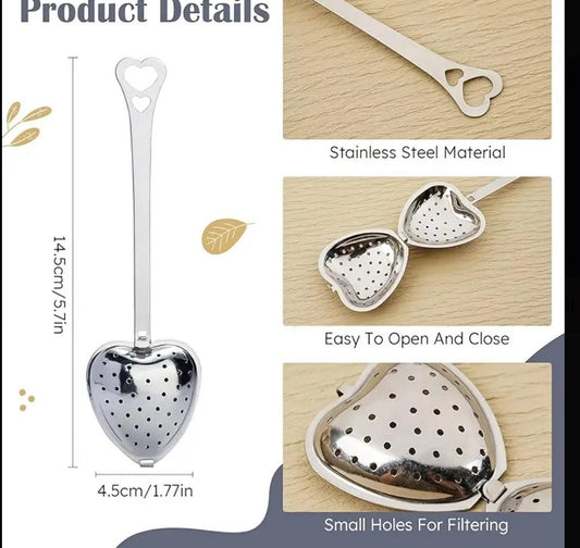 The Magic Heart Tea Strainer – Stainless Steel Loose Leaf Infuser