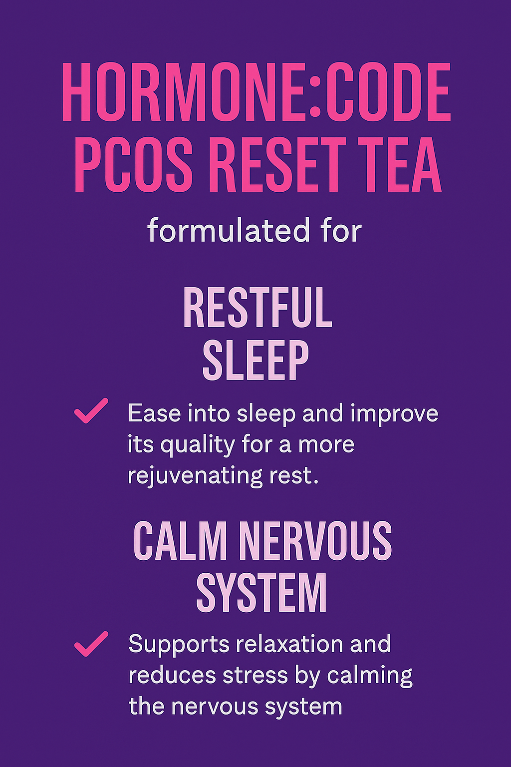 HORMONECODE™ PCOS Reset Tea | Boost Periods, Ovulation, Fertility & Libido ✨