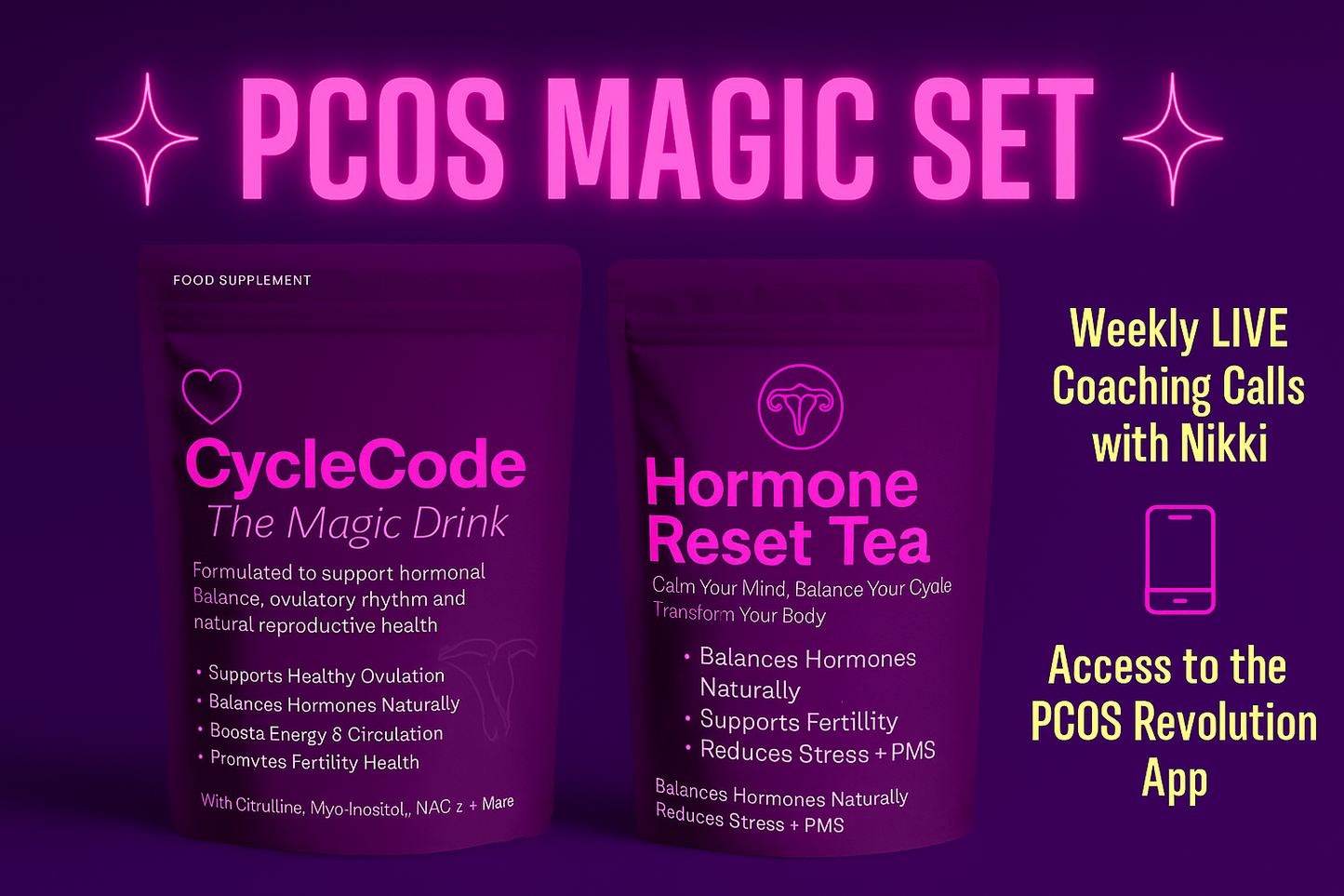 BLACK FRIDAY - The PCOS Freedom Subscription
Includes The Magic Drink + Hormone Reset Tea + VIP access to exclusive PCOS education & community