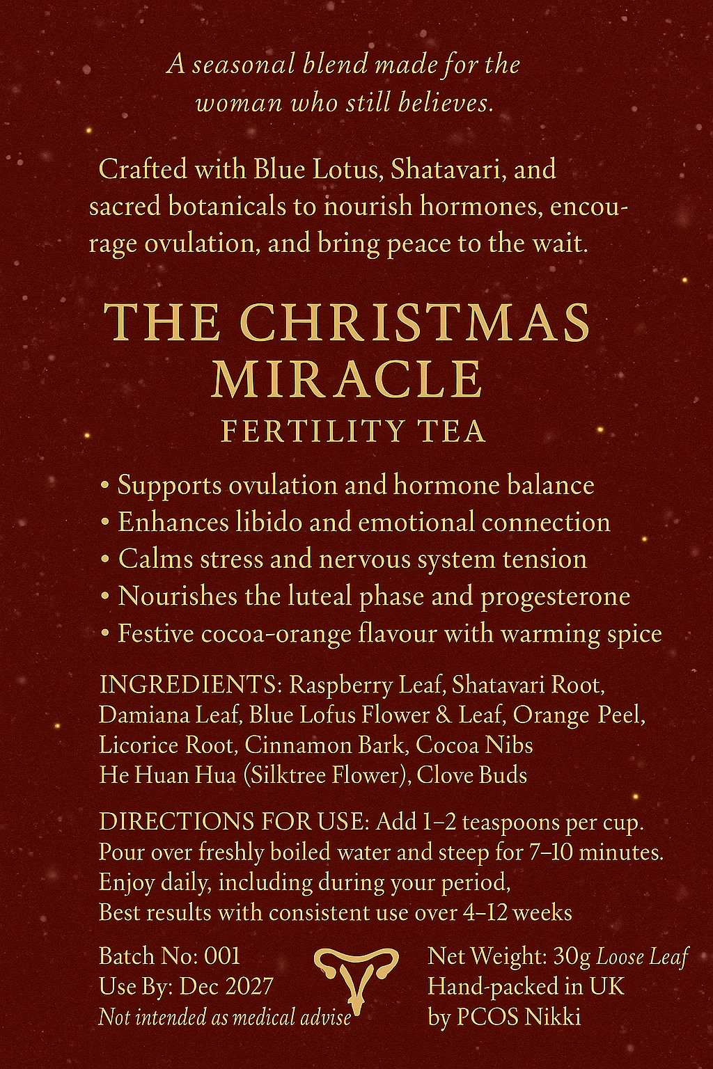 The Christmas Miracle – Fertility Tea for Ovulation & Hormone Balance (Limited Edition)