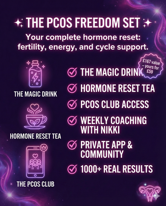 PCOS Freedom Set – Cycle Reset + Fertility Boost (Save £108) EVERYTHING!!